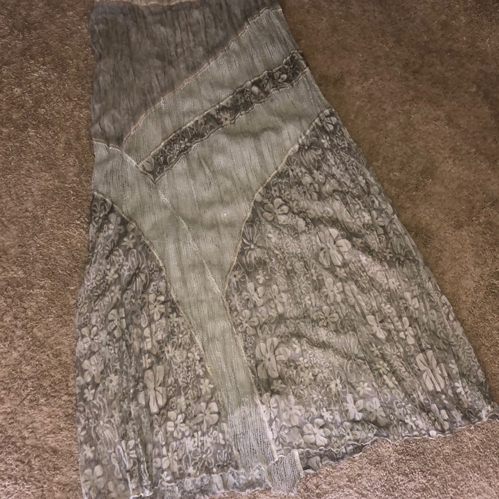 Chico's Gray A-Line Skirt